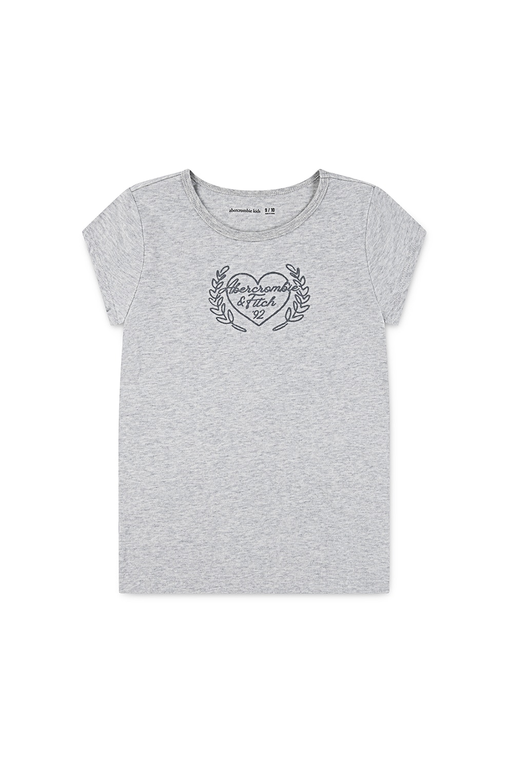 Abercrombie & Fitch, Tricou din amestec de bumbac cu logo, Gri melange, 170-176 CM