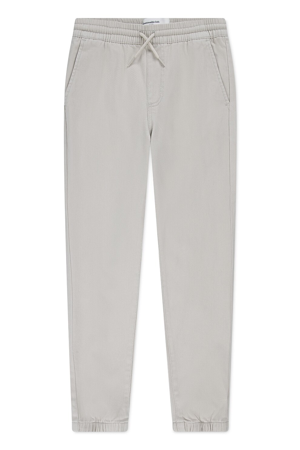 Abercrombie & Fitch, Pantaloni de trening uni cu snur, Bej, 135-145 CM