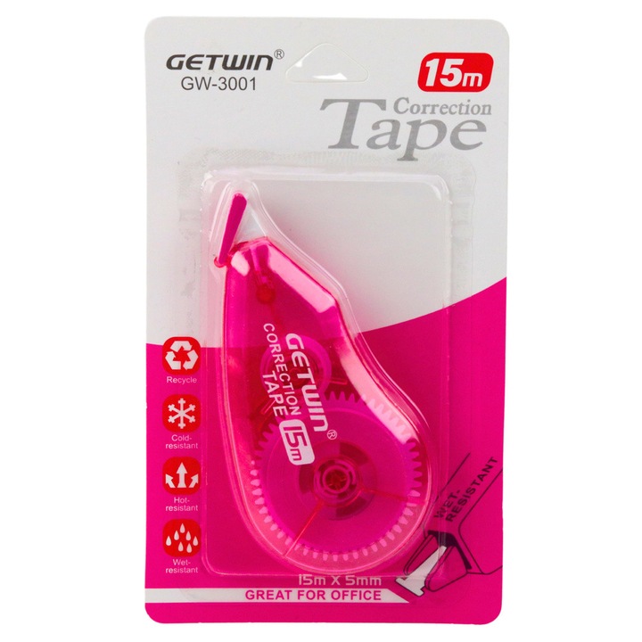 Corector banda Lean 15m x 5mm roz ergonomic compact