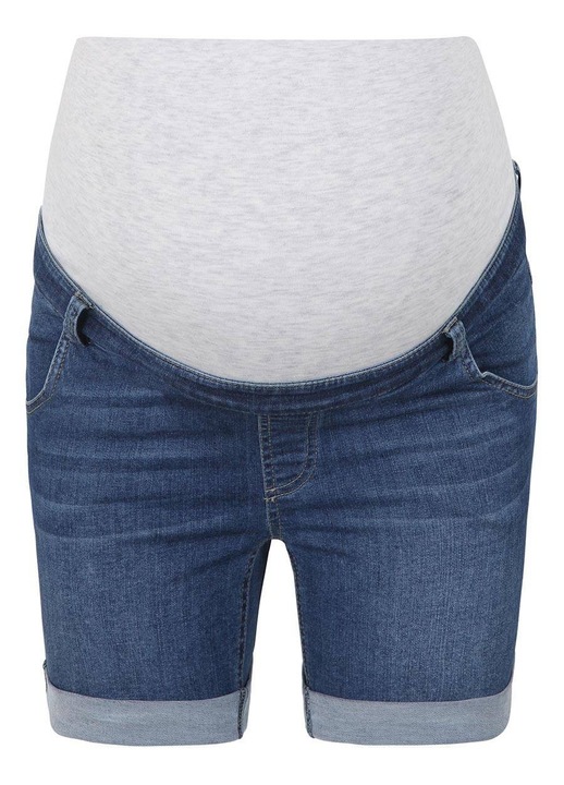 Kismama rövidnadrág, sötétkék, pamut, Bellybutton mintás