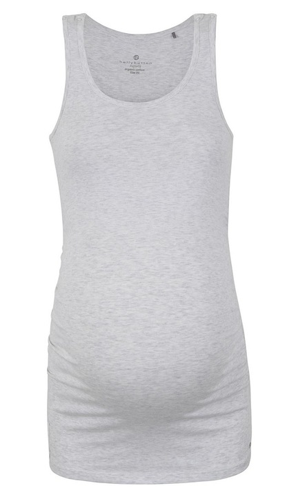 Дамски горнище за кърмене, сиво, памук, с принт за коремче