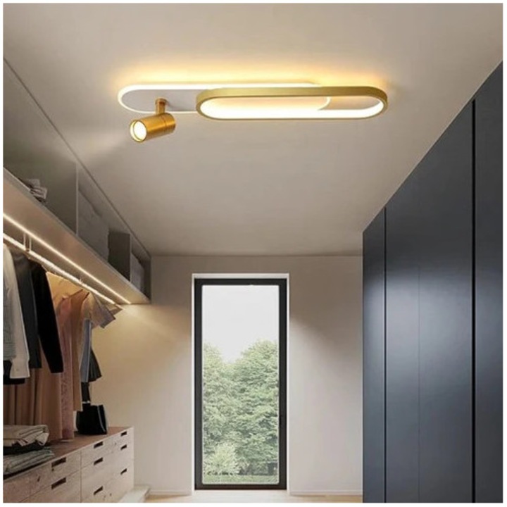 LED полилей Silva, 80 W, златен, топла светлина, неутрална, студена, 60x11x10 см