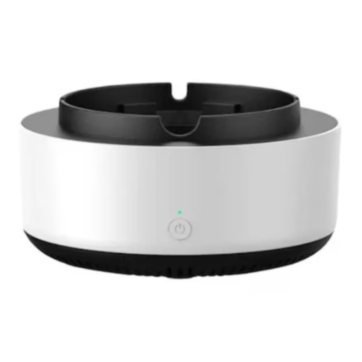 Електрически пепелник с всмукване, пречиствател на въздух и освежител за въздух за премахване на миризми, цигарен дим, пластмаса