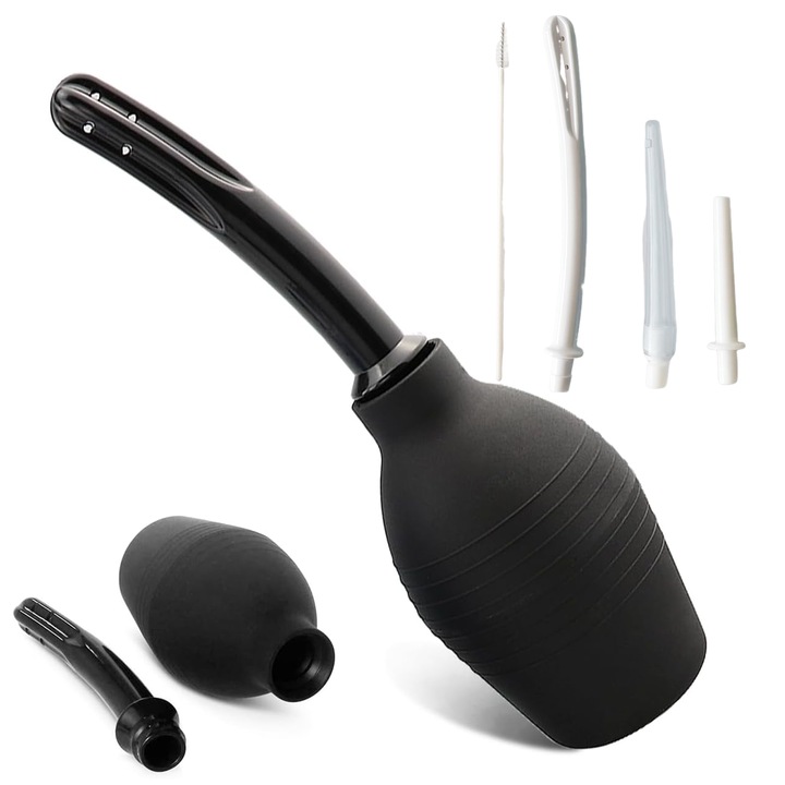 Set Dispozitive Igiena Anala, TREXORA, Capacitate 310ml, Duza Moale, Design Compact, negru