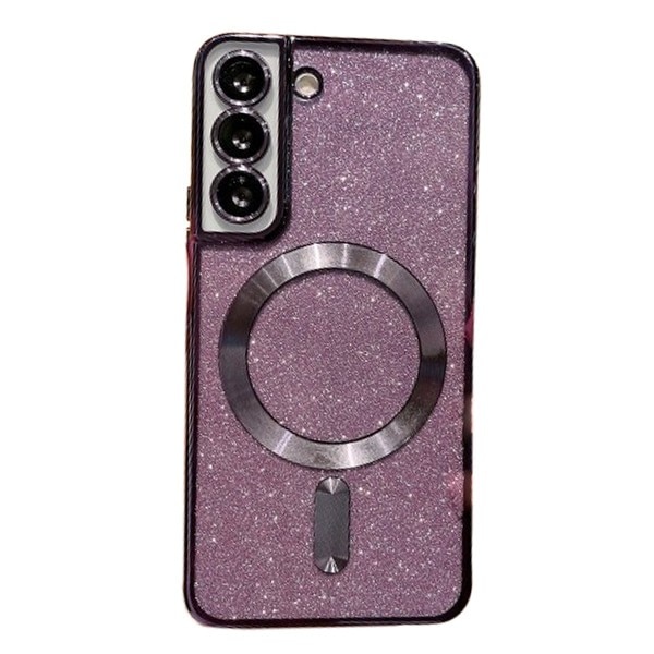 Husa de Protectie 2 in 1, Flippy, Husa pentru Samsung Galaxy S24 Ultra, Glitter Chrome Magsafe, din TPU, Magnetica, cu Protectie Lentila, Mov