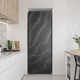 Autocolant frigider, Wallfluent, Valuri pe nisip, Negru, 70x190 cm, 010120180030000282635