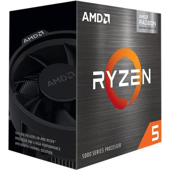 Процесор AMD Ryzen 5 5600G, 6C / 12T, 3.90 - 4.40 GHz, 19 MB кеш, 65 W, Кутия