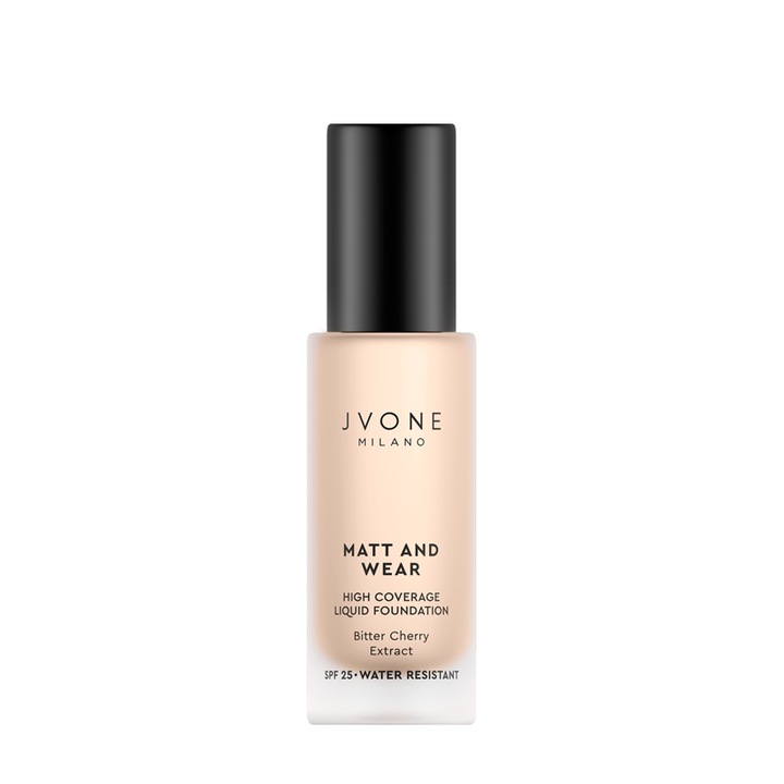 Fond de ten cu acoperire completa si SPF 25, Matt and Wear Jvone Milano NC25, 20 ml