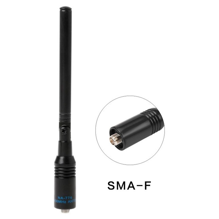 Телескопична антена THK-AMZ-774 SMA-F, женска, двубандова VHF/UHF за радиостанции Quansheng, Kenwood, Puxing, Baofeng, HYT, TYT, Linton, Weirwei, Wouxun