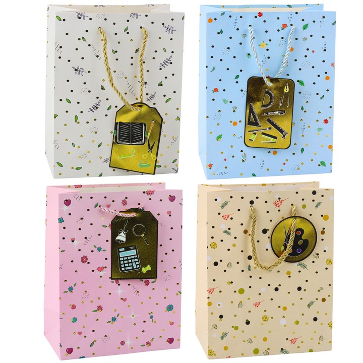 Punga cadou pentru elevi, LEAN, 23x18x10,5cm, pastel