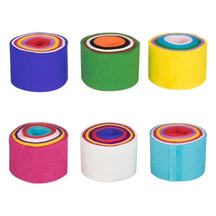 ANTBRO® Set Hartie Gofrata Colorata in Role 17gsm 10mx3.5cm - 6buc ideal pentru crafting, creatii si DIY