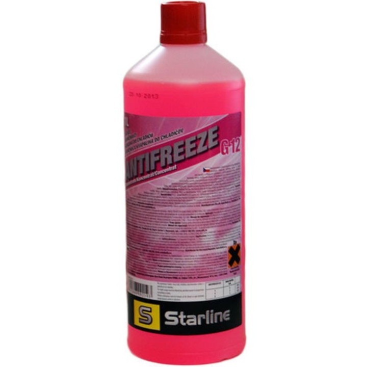 Starline G12 Koncentrált fagyálló, 1 liter, Rózsaszín
