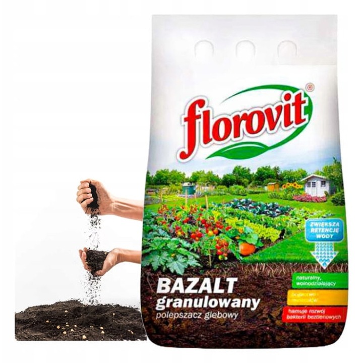 Faina de bazalt 5 kg Florovit, imbunatatire sol, continut mineral ridicat