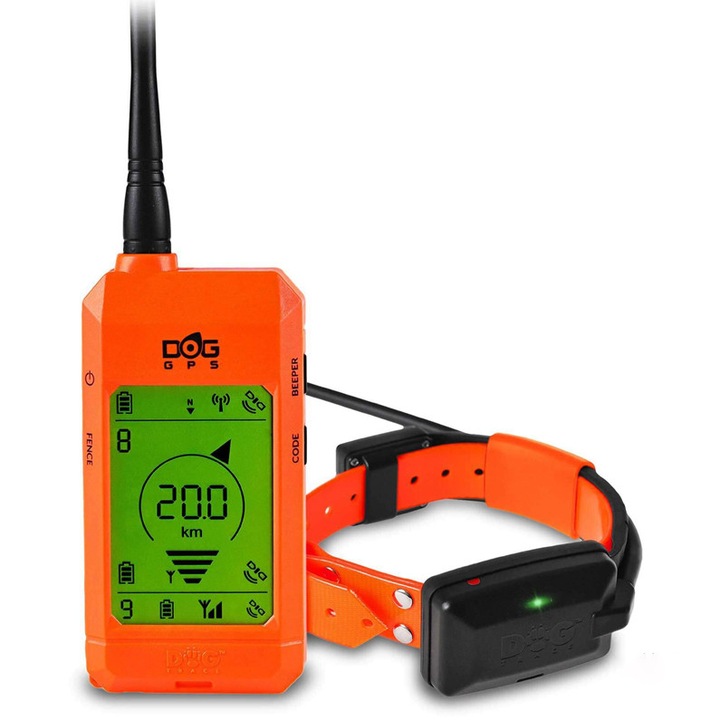 DogTrace X20 set, Dispozitiv GPS pentru urmarirea cainilor, Portocaliu, cod: 6120