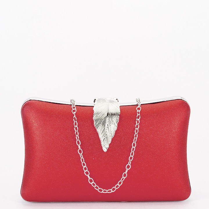 Обикновена червена чанта клъч B-BME-600 05 Червен