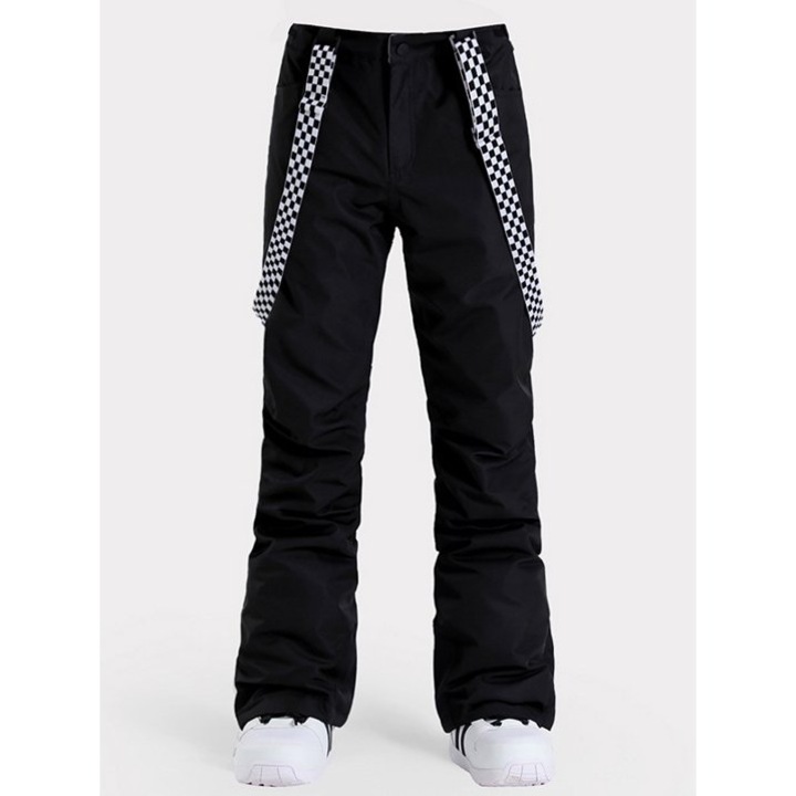 Pantaloni de ski HOTIAN, impermabili, marimea XL, cu bretele, culoare negru