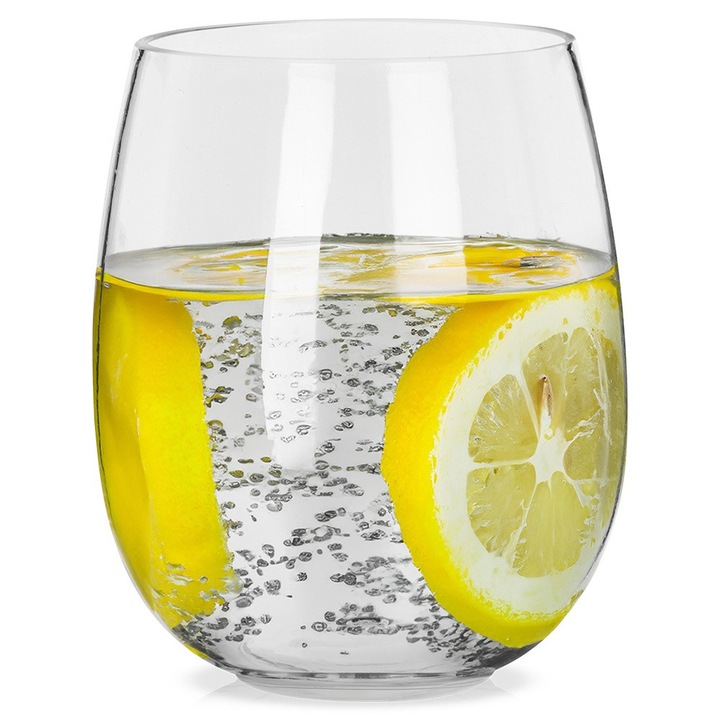 Пластмасова чаша, Vilde, 450 мл, 10x9 см, За многократна употреба и нечуплива, Подходяща за съдомиялна машина, Изработена от акрил, Идеална за сервиране на напитки, Прозрачна