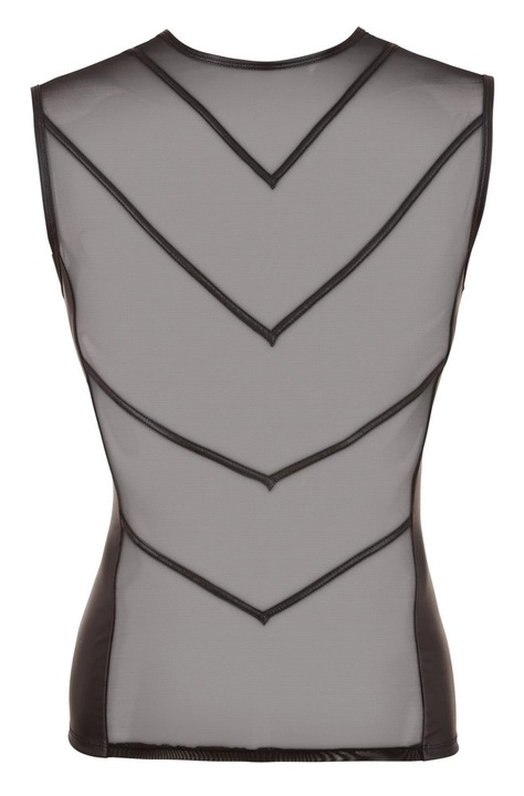 Férfi ujjatlan felső Svenjoyment, matt betétekkel, fekete, XL INTL