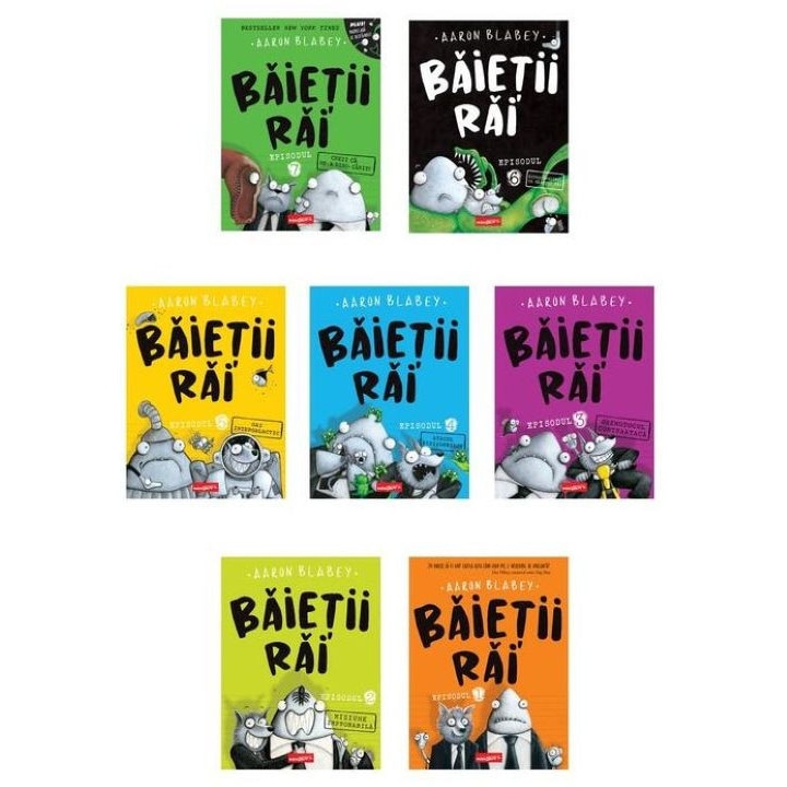 Pachet benzi desenate Baietii rai (volumele 1-7), Aron Blabley, miniGrafic