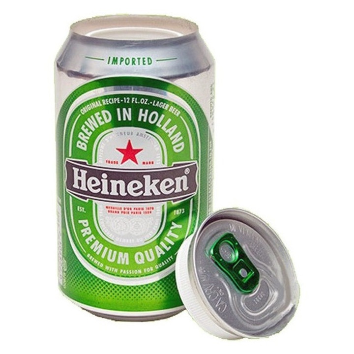 Ascunzatoare metalica Cutie secreta pentru depozitare in siguranta, Stash perfect pentru obiecte de valoare, model bere, verde, ideal inele aur argint bani pastile bijuterii etc