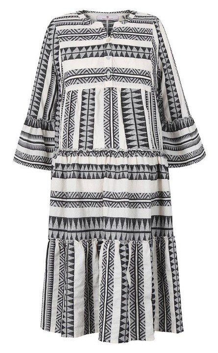 Rochie de maternitate Bellybutton, alb-negru, bumbac, eleganta, confortabila