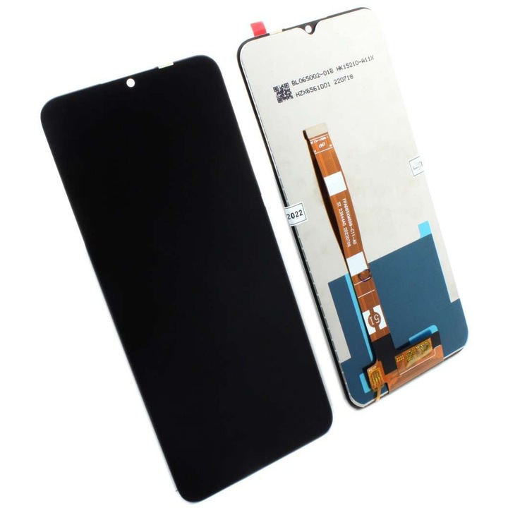 Дисплей, съвместим с Oppo A15 без рамка, черен