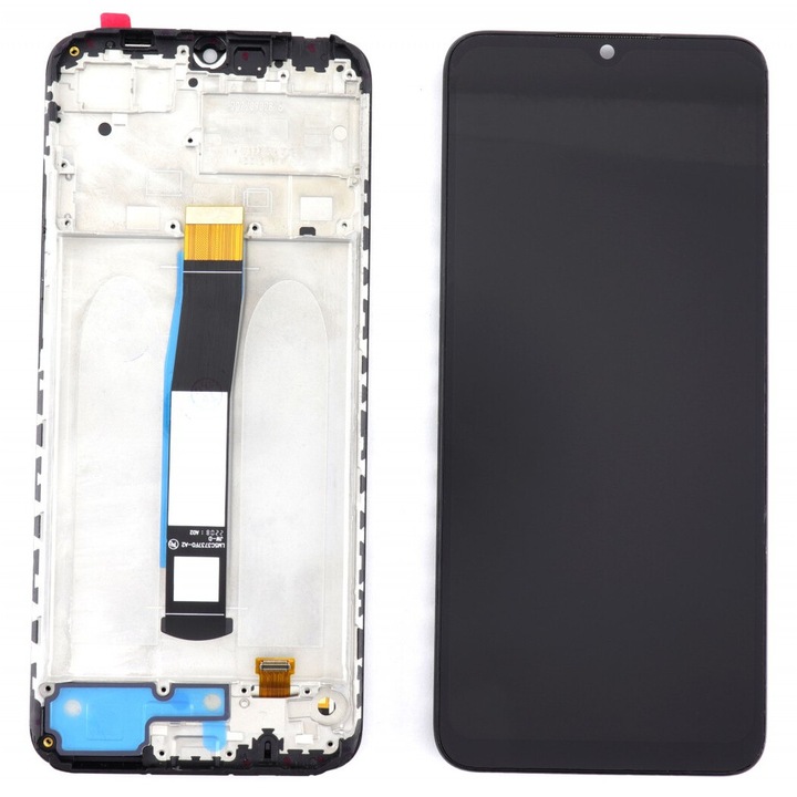 Дисплей, съвместим с Xiaomi Redmi 10C с рамка черно