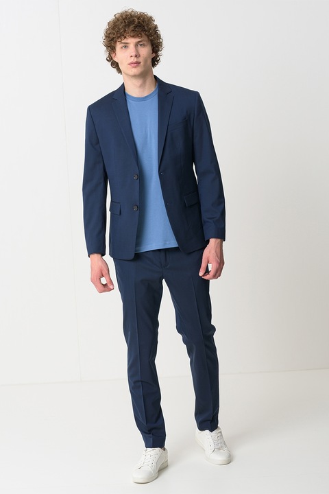 CALVIN KLEIN, Стандартно вълнено сако, Тъмносин