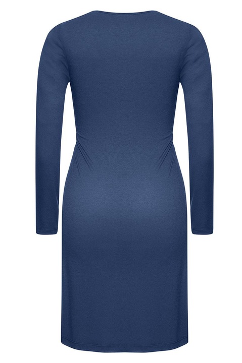 Рокля за бременни, цвят „Пъпче“, тъмносиня, вискоза, еластан