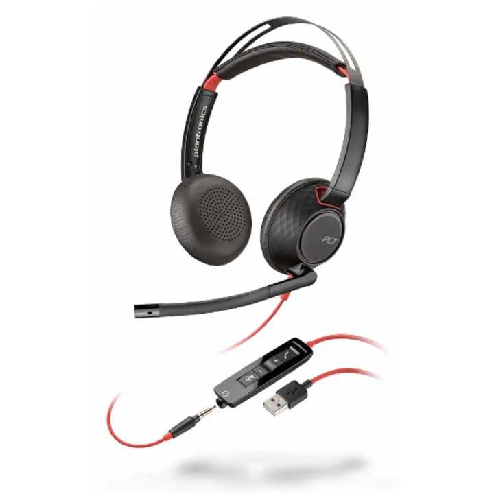 umi専用 Casti Poly 207576-201 Blackwire C5220 Stereo USB-A Negru - eMAG.ro