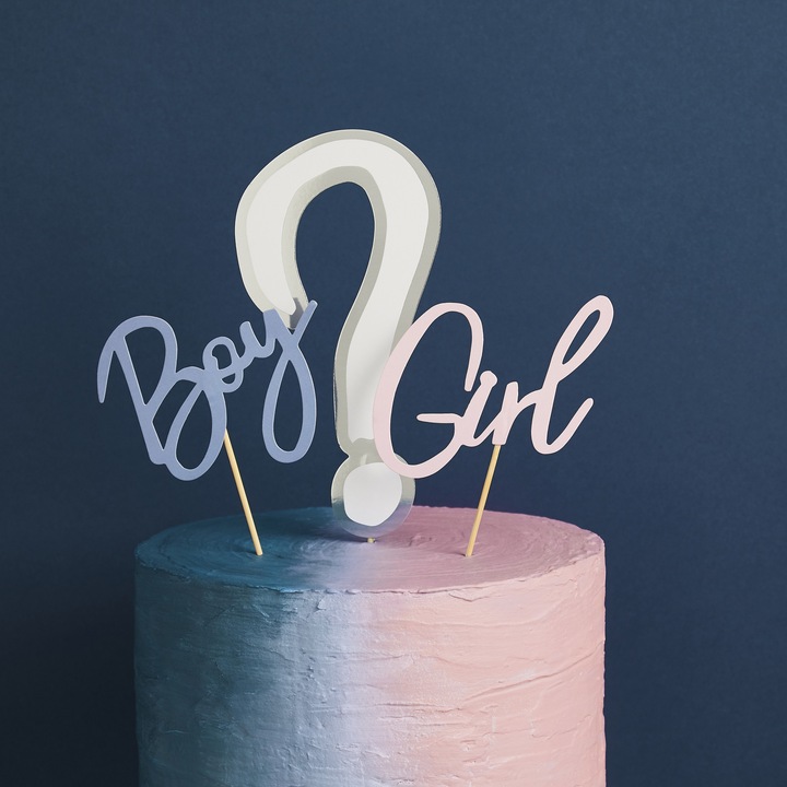 Set Topper pentru Tort, Boy/Girl, Gender Reveal