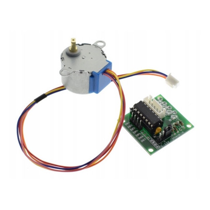 Motor pas cu pas 28BYJ-48, PAGMIL, 4 faze, 12V, 28mm, set cu driver ULN2003