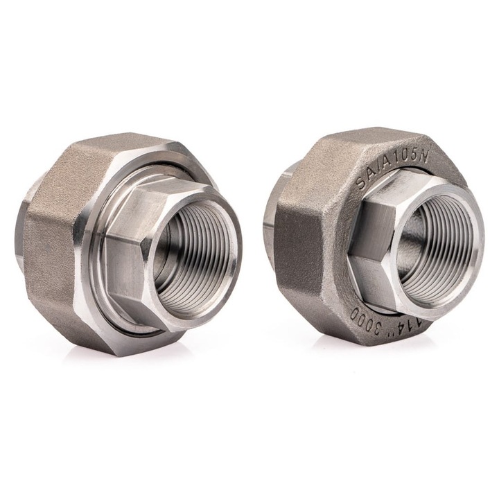 Surub POLBERIS 3/4" NPT A105 otel, 206 bar, filet interior UNION P285G, conector dublu FF
