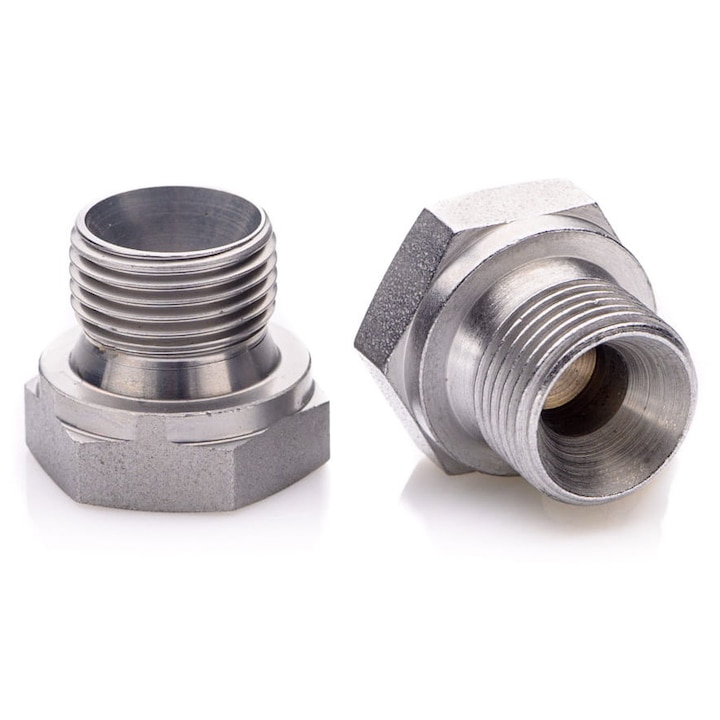 Dop POLBERIS 1/4" BSP, otel galvanizat, filet exterior, con intern 60 grade