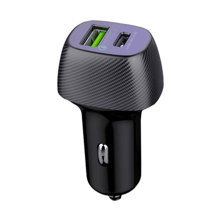 Autós töltő, USB-A x USB-C, 25 W, 50714