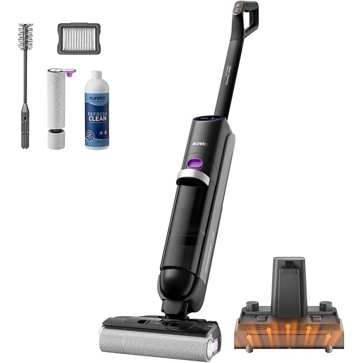 Aspirator vertical cu spalare Eureka NEW730, 21.600Pa, Filtru HEPA, Inclinare 170, 0.7l