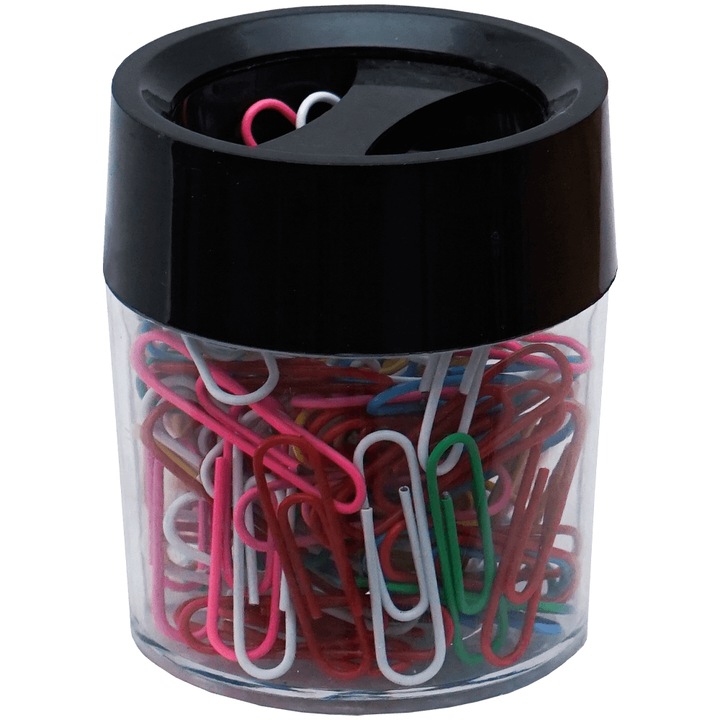 Suport magnetic transparent cu 200 agrafe color