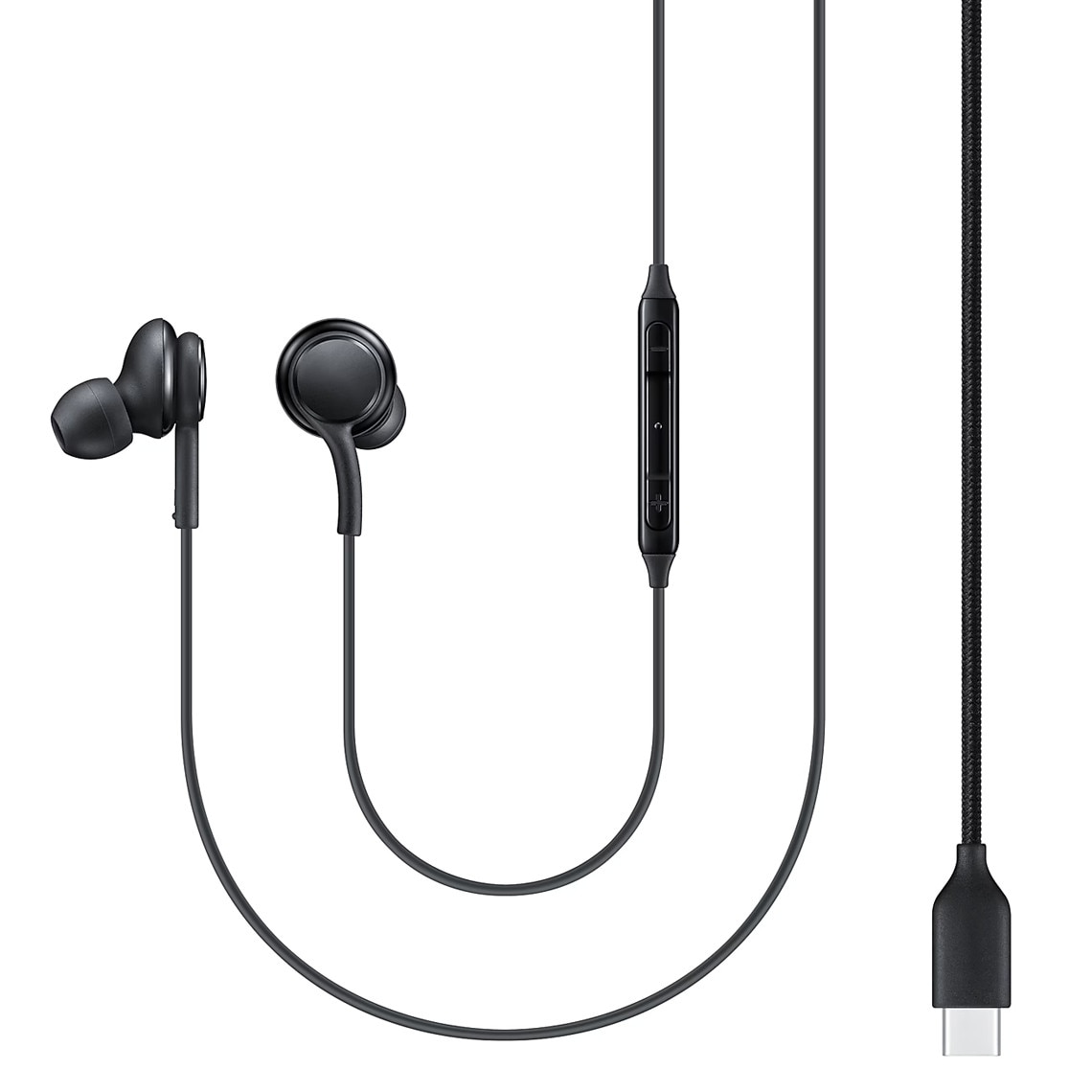 Casti cu fir, conector USB-C, In-Ear, controler si microfon pe fir, compatibile cu telefoane Samsung / Huawei / Xiaomi / Moto / Oppo, lungime 1.2m, Negre