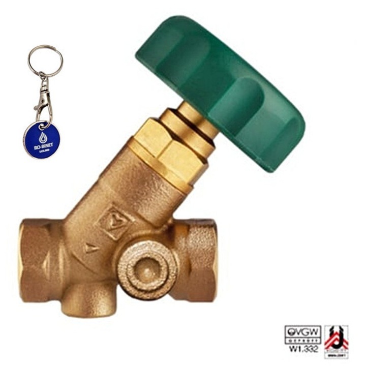 Robinet de inchidere pentru apa potabila Herz STROMAX-WD, DN25 (1''), PN10, 2 4125 63