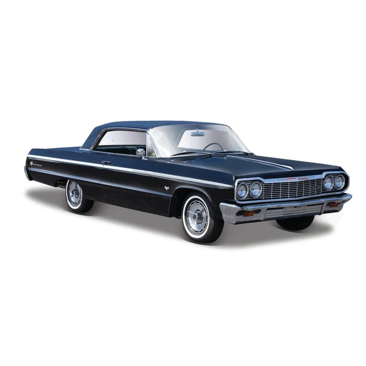 Chevrolet Impala 1964 kompozit autómodell, 1/24 kék