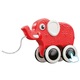 Jucarie de tras, LEAN TOYS, elefant rosu, ecologic, 19,5x14x9,5cm