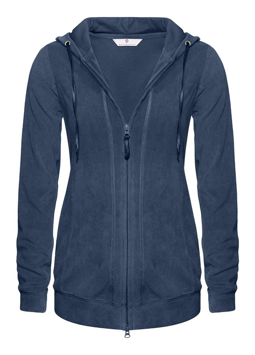 Női kapucnis pulóver, Bellybutton mintás, elegáns, kényelmes, sötétkék, pamut/poliészter