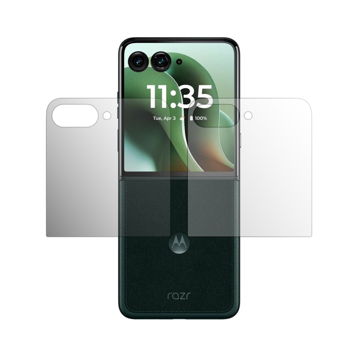 Комплект от 2 протектора Folie24, за Motorola Razr 60 Ultra, 1 бр. ултрапрозрачно + 1 бр. матово, пълно покритие на дисплея, самозалепващо, гъвкаво със саморегенерация