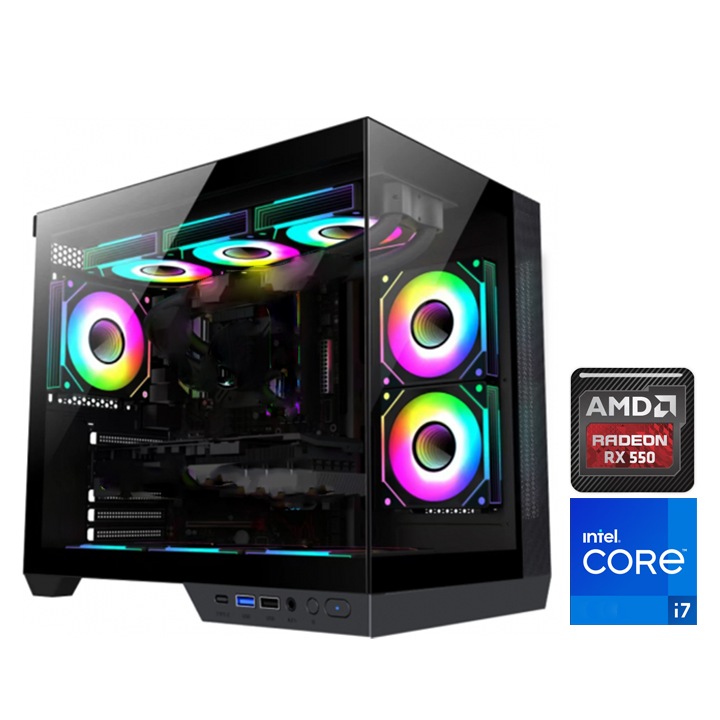 PC Gaming OK4NiTE Intel QuadCore®_v3 I7-4770 Max Turbo Frequency 3.90Ghz, 16 GB RAM, 480 GB SSD, Video ATI Radeon Phantom RX 550 4GB RAM DDR5 HDMI