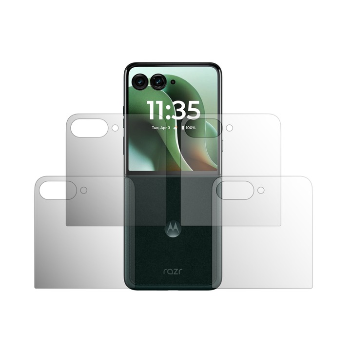 Комплект от 4 протектора за екран Folie24, за Motorola Razr 60 Ultra, 2X ултрапрозрачни + 2X матови, пълно покритие на дисплея и подходящи за калъф, самозалепващи се, гъвкави със саморегенерация