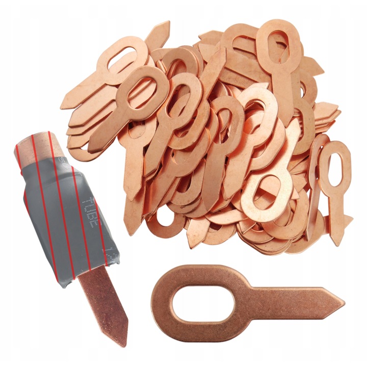 Biti simpli cu cupru, Schwarz Werkzeuge, conductivitate superioara, rezistenta la coroziune, 1, 5x55x22 mm exterior, 10x9 mm interior, multicolor