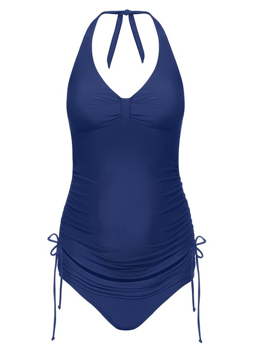 Egyreszes kismama furdoruha, kivalo minosegu kotottaru, Bellybutton Maternity, Kék