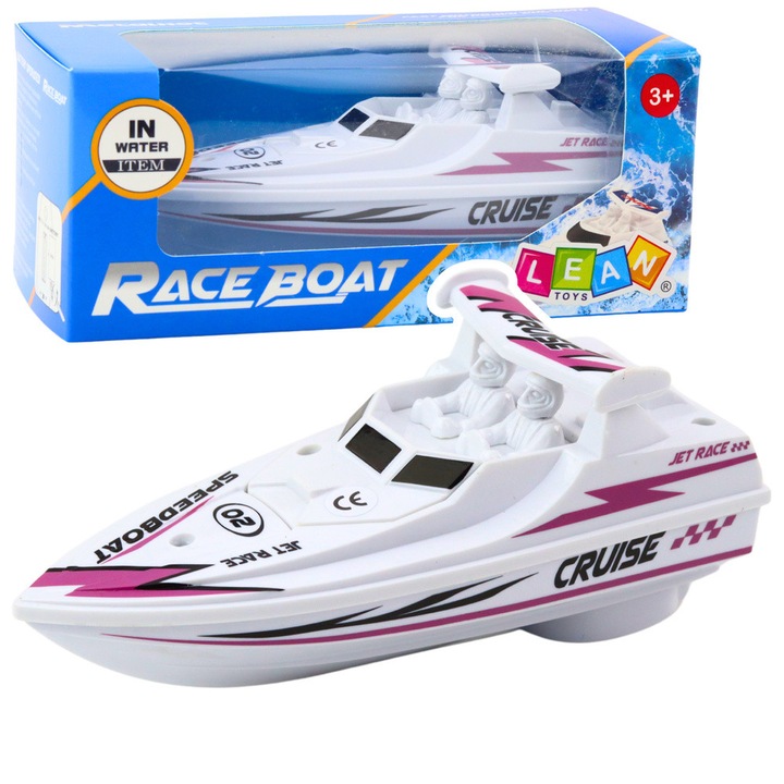 Barcuta cu telecomanda, LEAN TOYS, 16x6x7cm, pentru copii de la 3 ani