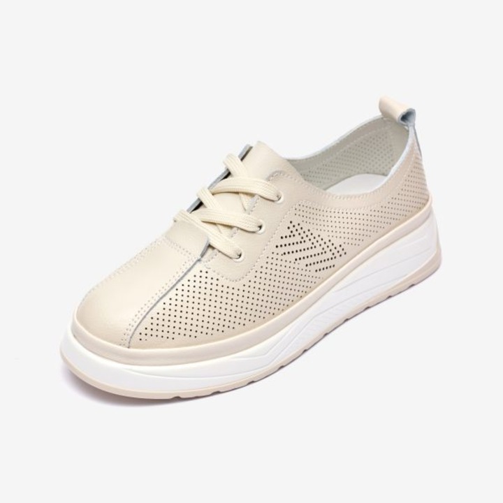 Pantofi piele dama FL957-3, Bej