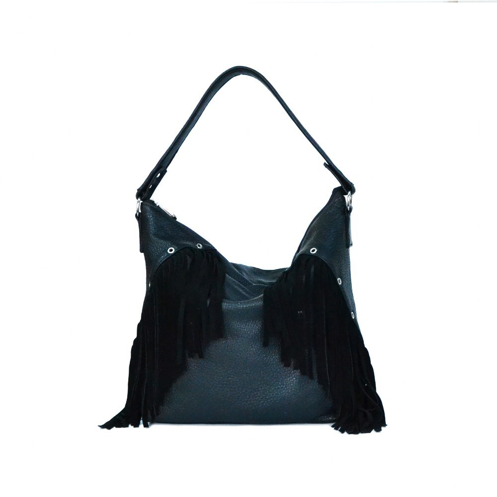 Geanta dama,Zea,piele naturala,neagra